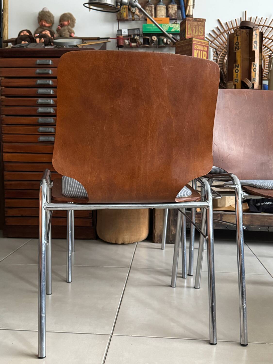 Lot de 4 chaises Pagholz vintage