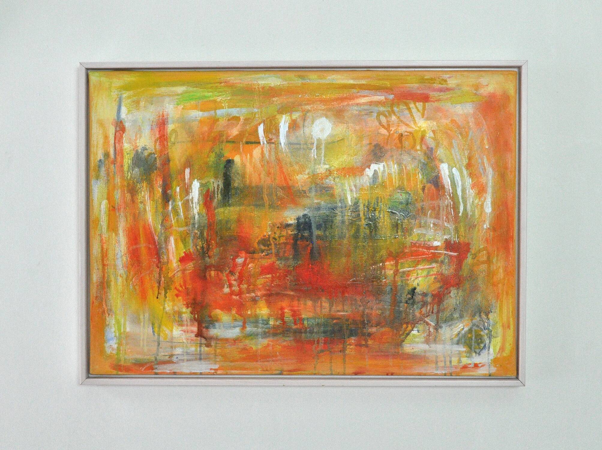 Contemporary painting "A City - II", oil on canvas by Mette Birckner, 2005