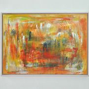 Contemporary painting "A City - II", oil on canvas by Mette Birckner, 2005