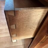 Louis XVI style chest of drawers, spinning top legs - transition style marquetry