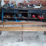 Two vintage school desks