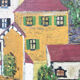 Huile sur bois « ville » Bernier