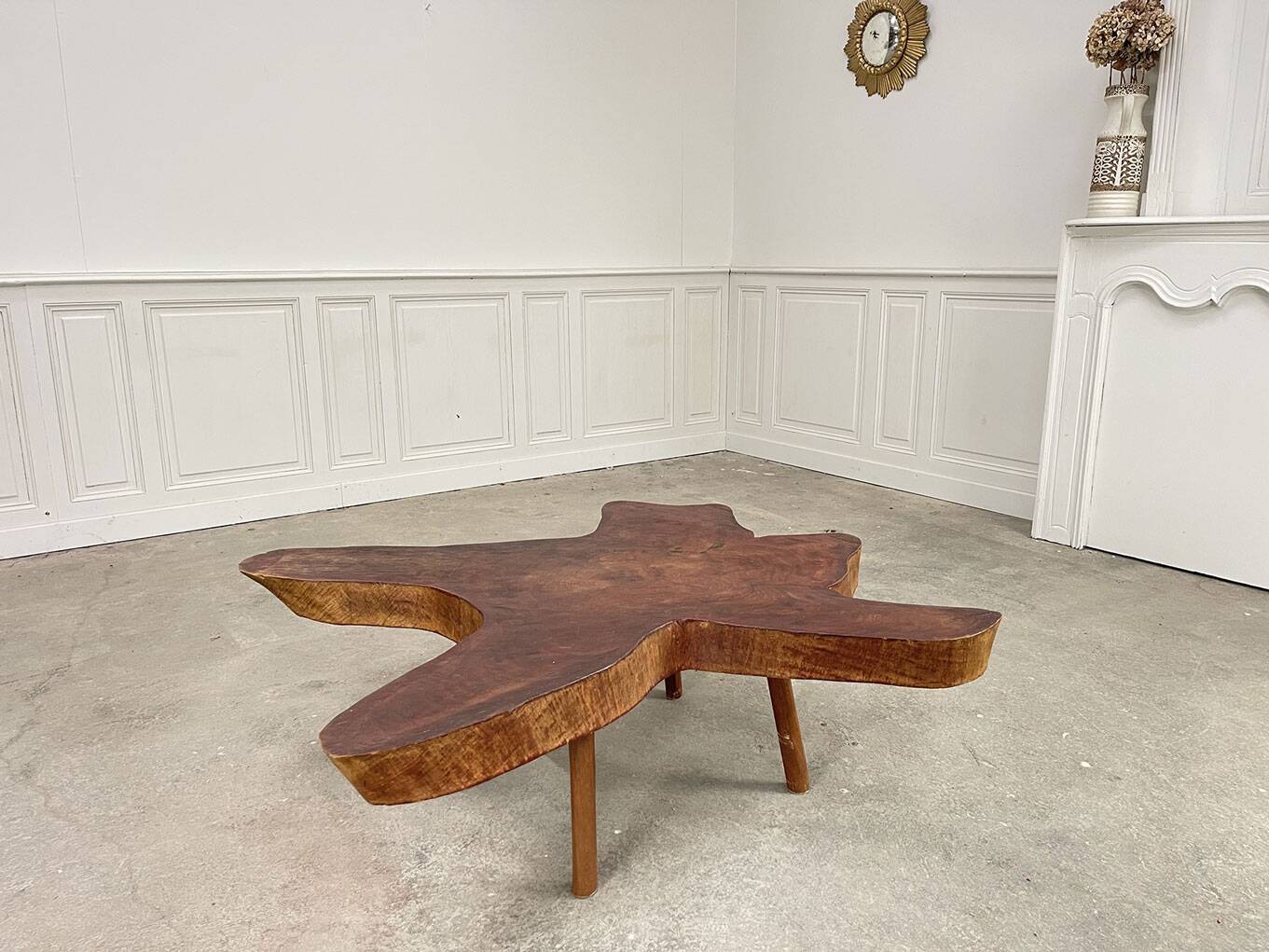 1960s coffee table in redwood