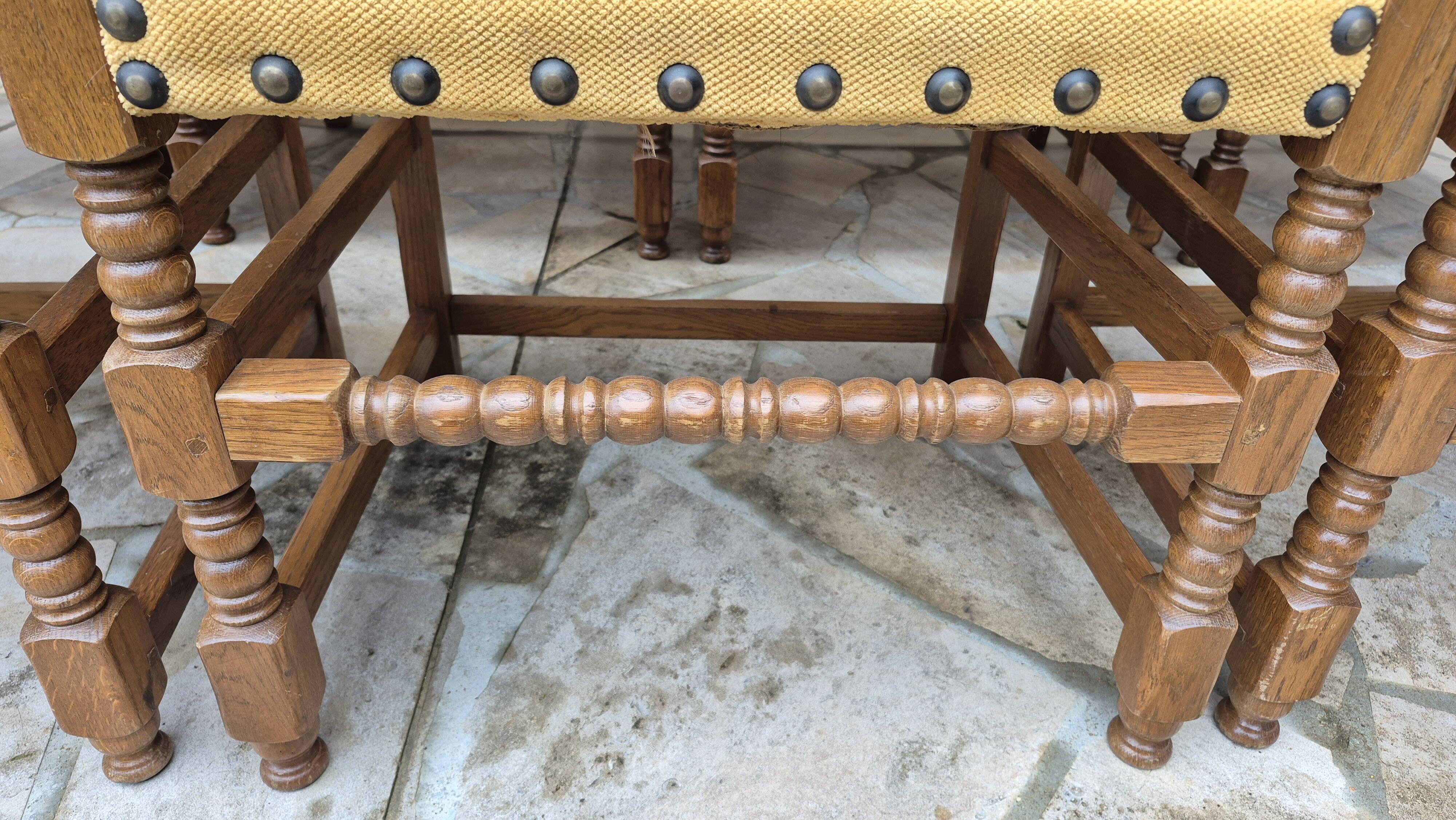 9 armchairs in the Louis XIII style