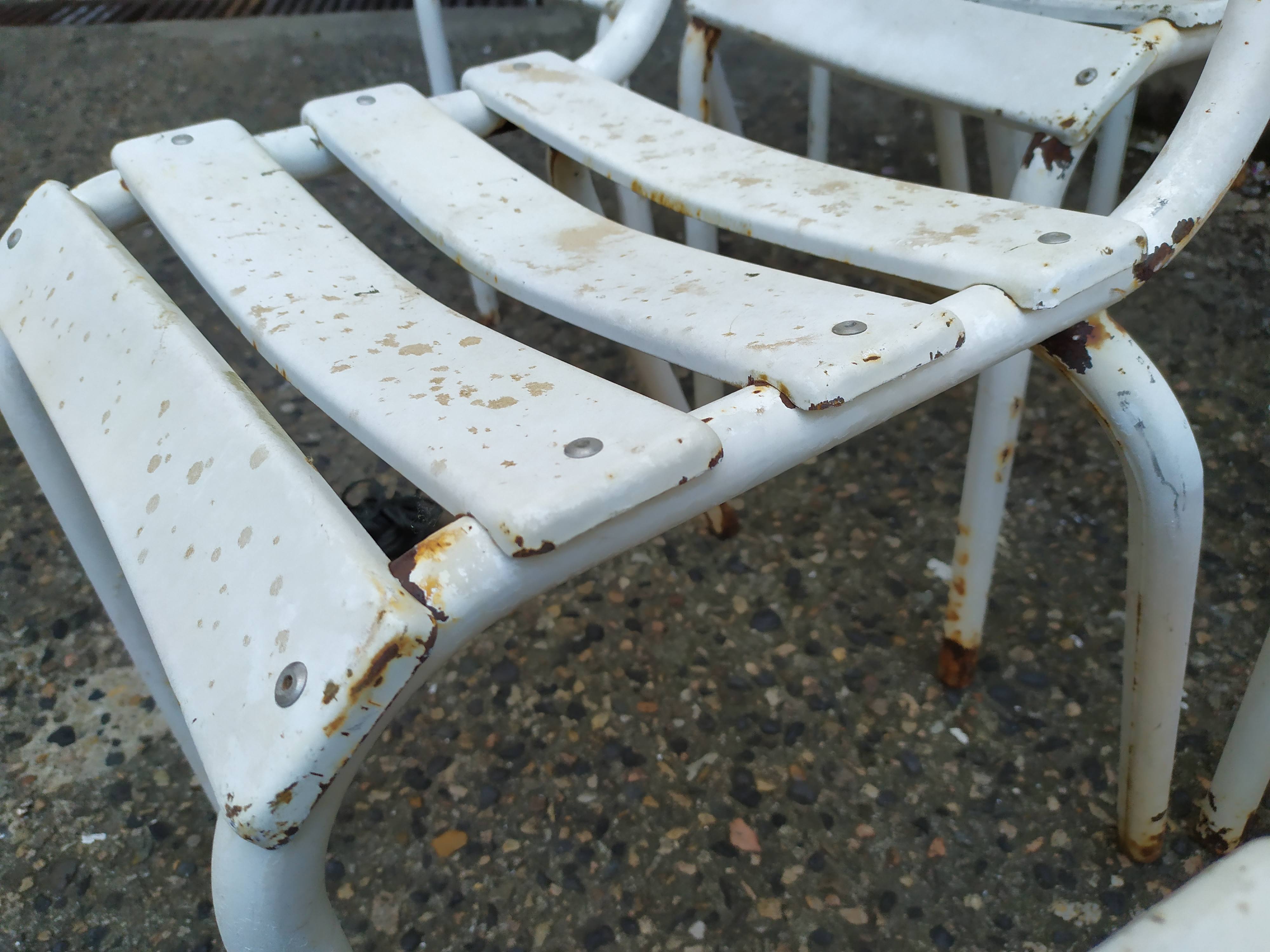 Set of chairs and tables bistro metal