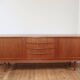 Large vintage Danish teak sideboard from the 1960s.