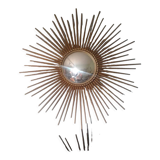 Large brass sun mirror diameter 71 cm