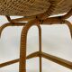 Suite of six vintage bar stools in rattan design Rohe 1960