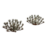 Paire d'appliques Pistillino chromées vintage Valenti, Studio Tetrarch