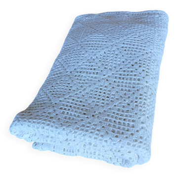 Dessus de lit ancien en crochet fait main