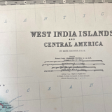 Carte ancienne : West India Islands and Central America : Cuba, les Antilles XIXe