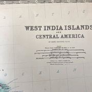 Carte ancienne : West India Islands and Central America : Cuba, les Antilles XIXe