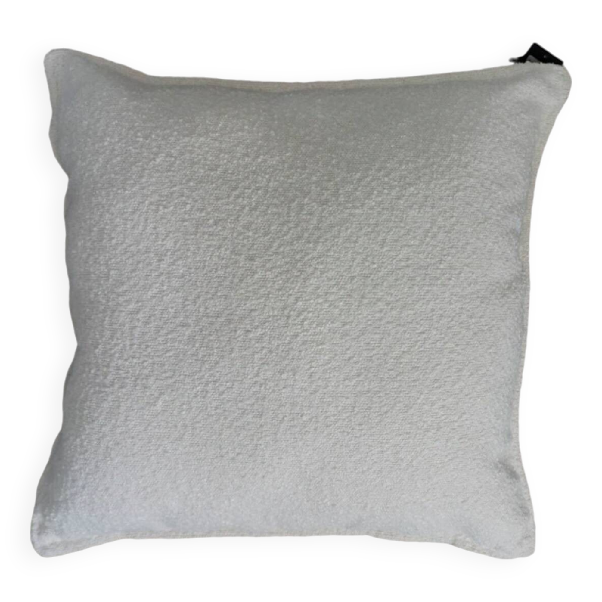 Coussin bouclette blanc cassé