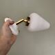 Vintage tulip wall light in white opaline