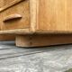 Antique light oak desk from the 1950s with 4 drawers