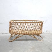 Vintage rattan cradle