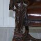 Carved Walnut Baroque Venetian Bench with Leather