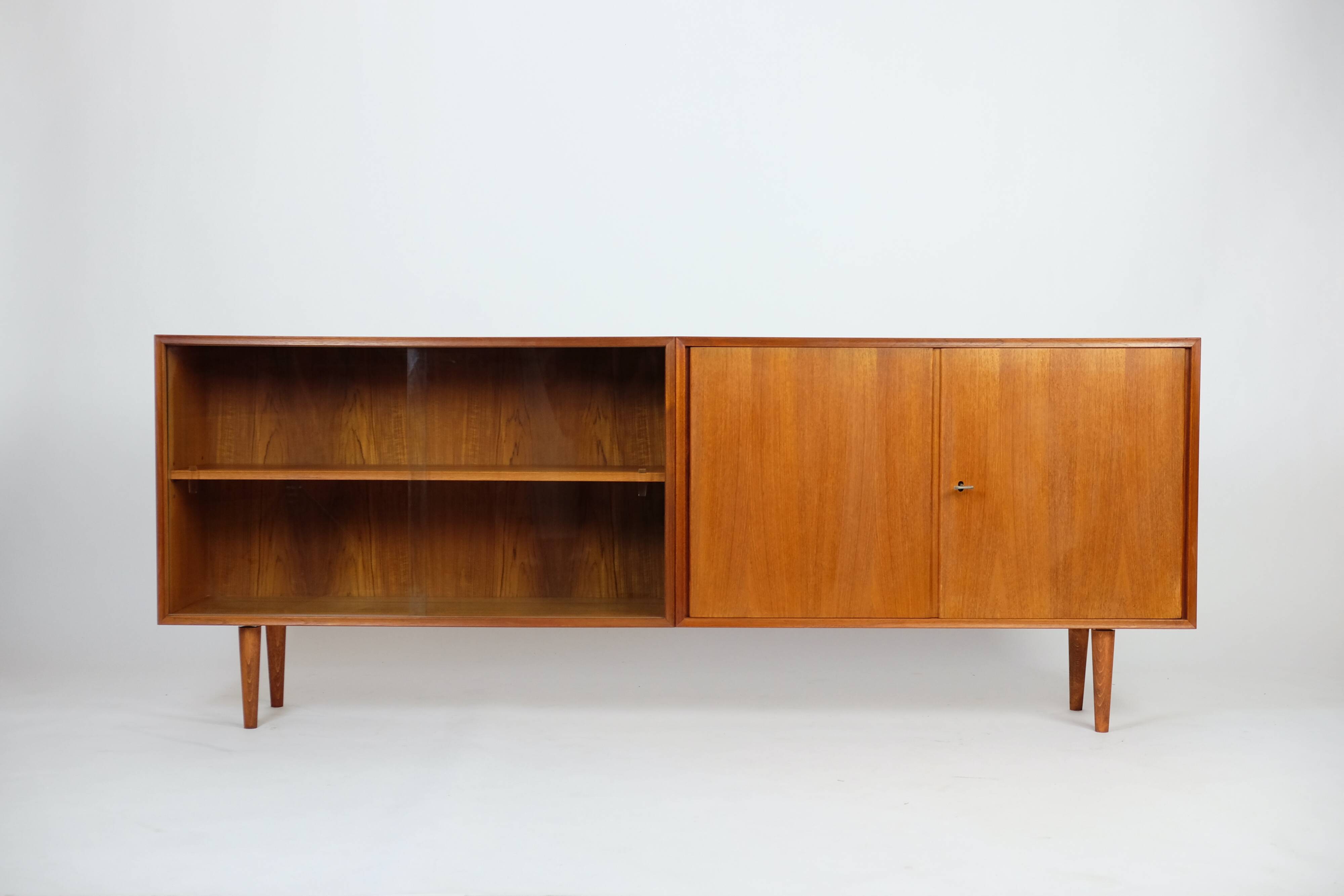Midcentury teak sideboard vitrine lowboard 60er vintage 70er 60s