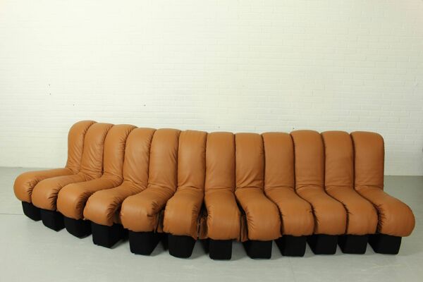 Canapé DS-600 « Non Stop » d'Eleonore Peduzzi Riva pour De Sede, composé de 12 éléments, Suisse, années 1970