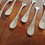 Christofle - Set of 12 dessert forks model Trianon in metal