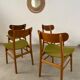 4 old vintage Scandinavian design chairs