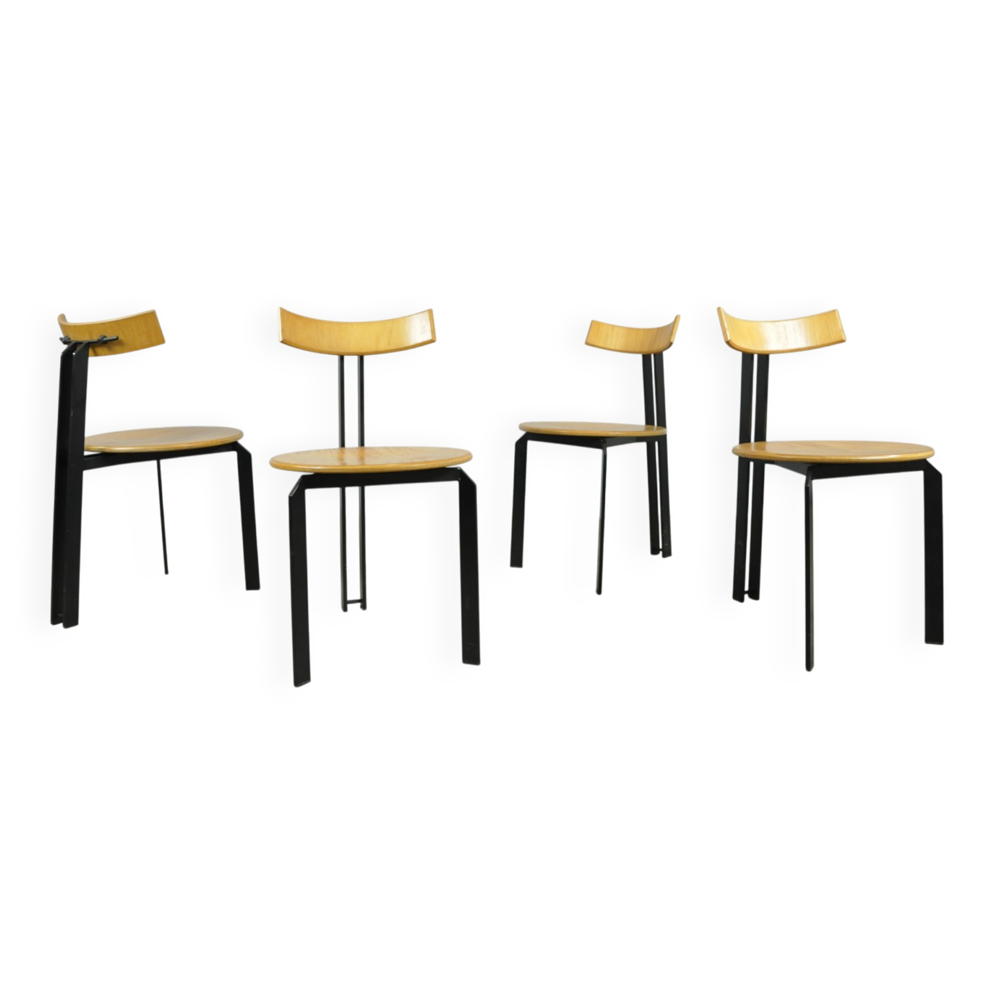 Dutch post modern dining chairs, harvink, 1980s