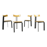 Chaises de salle à manger POST MODERN néerlandaises, Harvink, années 1980
