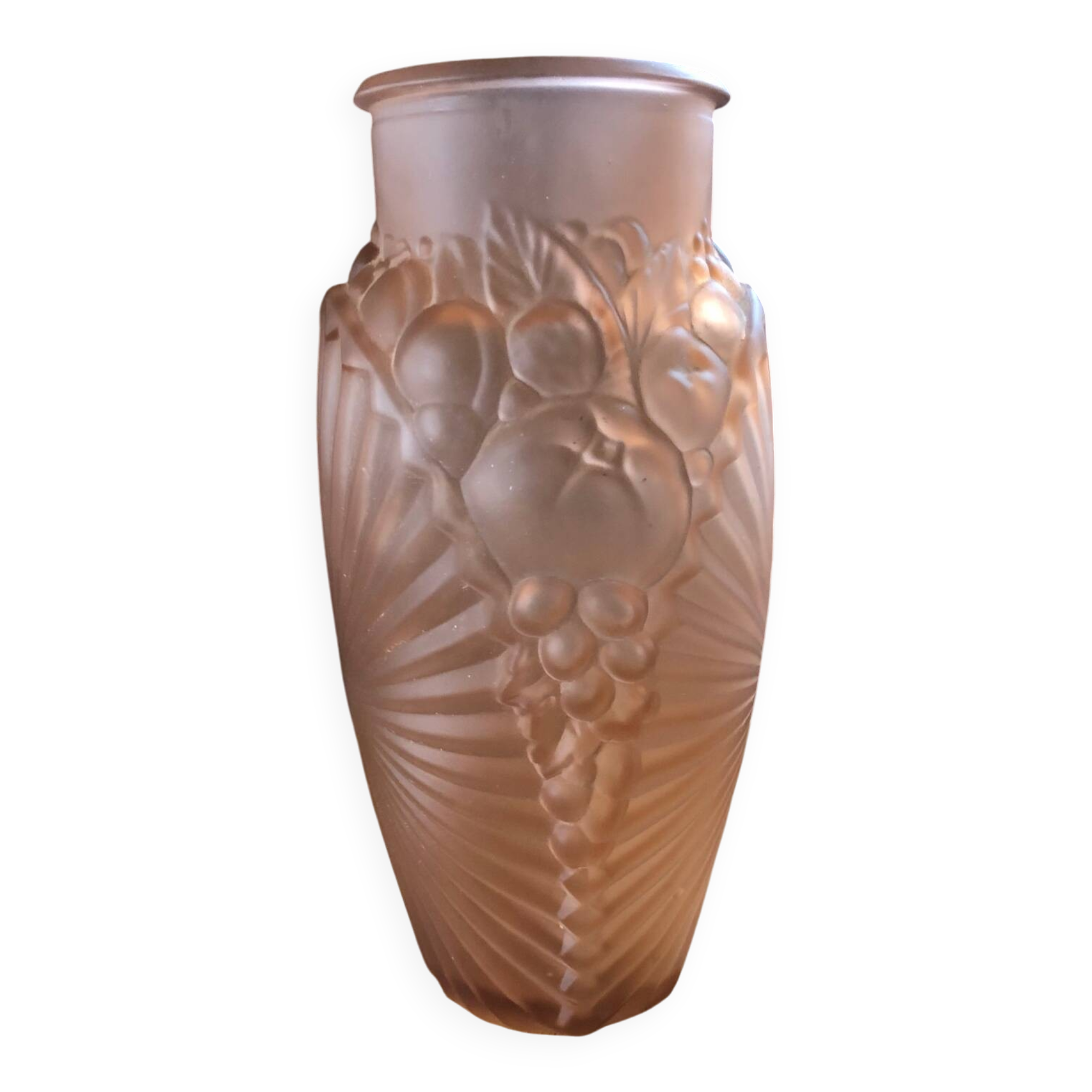 Art Deco glass vase Neuvesel Souchon