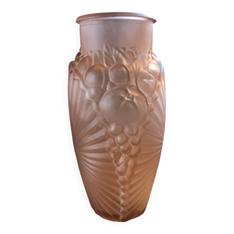 Art Deco glass vase Neuvesel Souchon