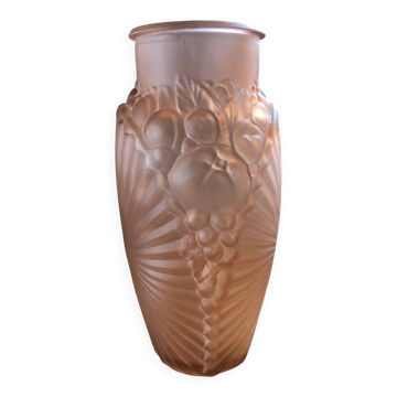 Vase en verre Art Déco  Neuvesel Souchon