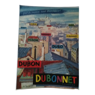 Une publicité apéritif Dubo Dubon Dubonnet issue d'une revue d'époque