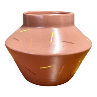 Scandinavian ceramic vase entirely handmade