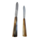 Art Deco horn walking knife set (2 knives, 12 large and 12 small)