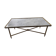 Marble and brass coffee table, French work 1971