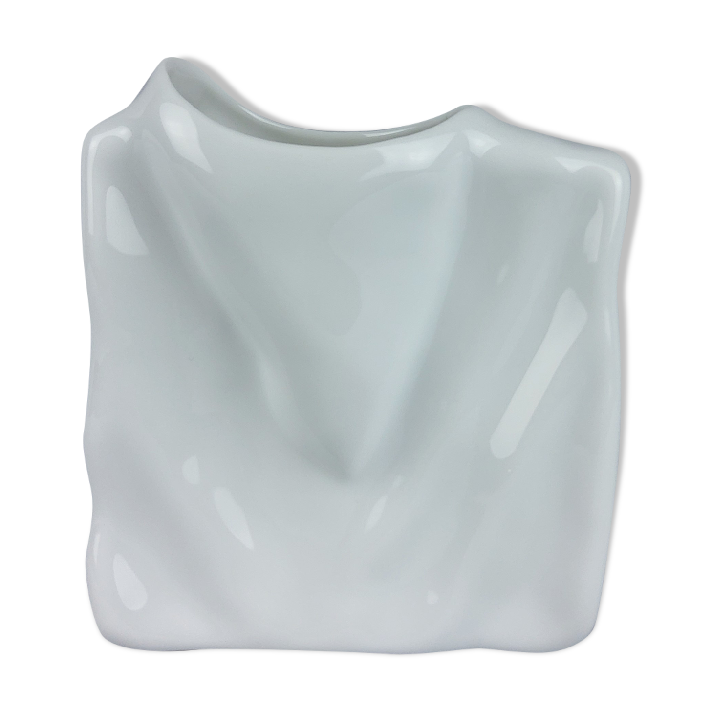 Porcelain white vase Eschenbach 1980