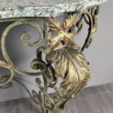 Wall console in wrought iron, 20th century