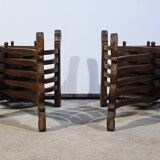 Paire de Fauteuils Syriens Savonarole en Noyer – Fin XIXe