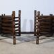 Pair of Savonarola Syrian Walnut Armchairs – Late 19th Century