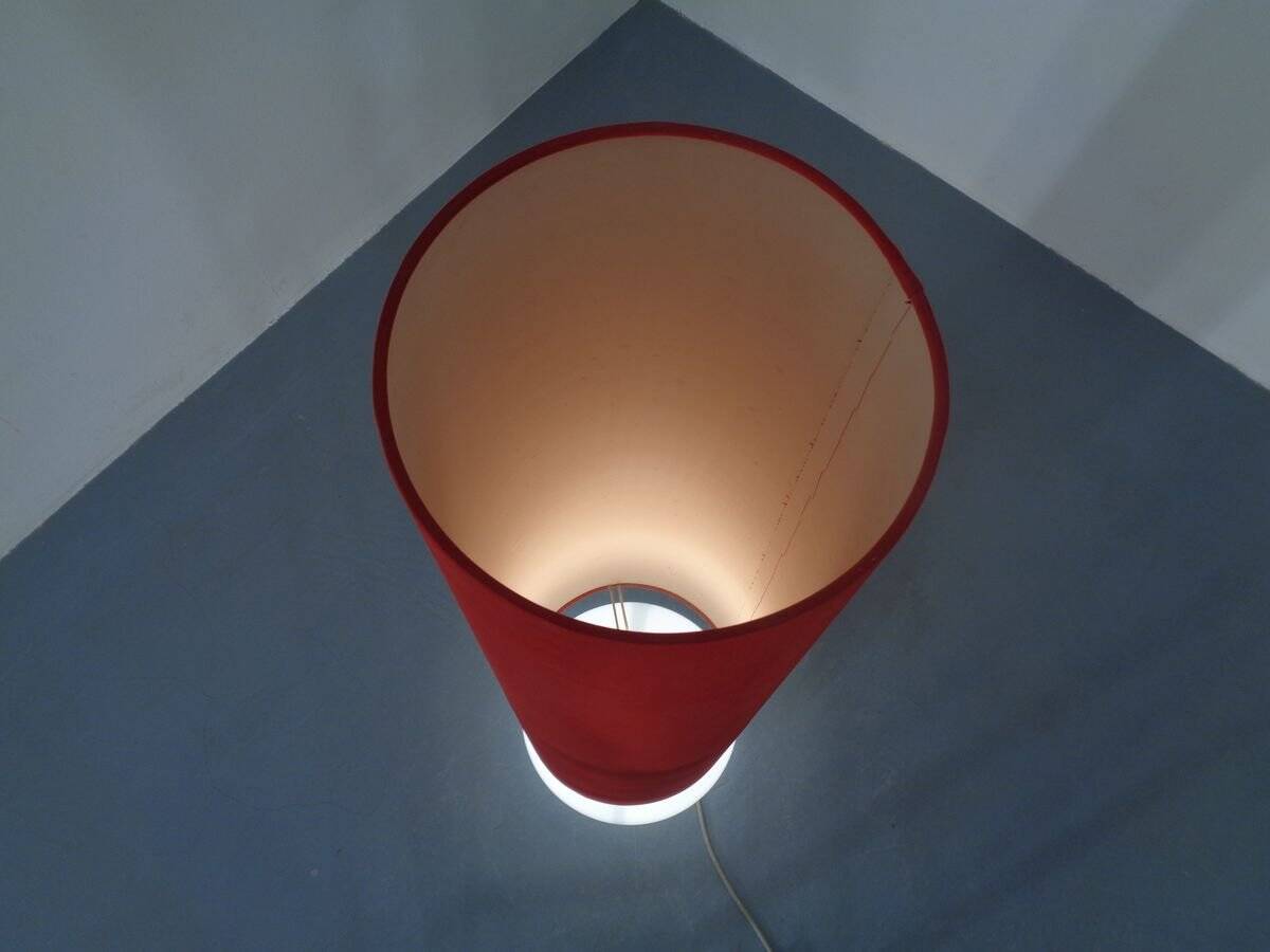 Floor lamp with illuminated glass stand from Doria Leuchten, 1960s.