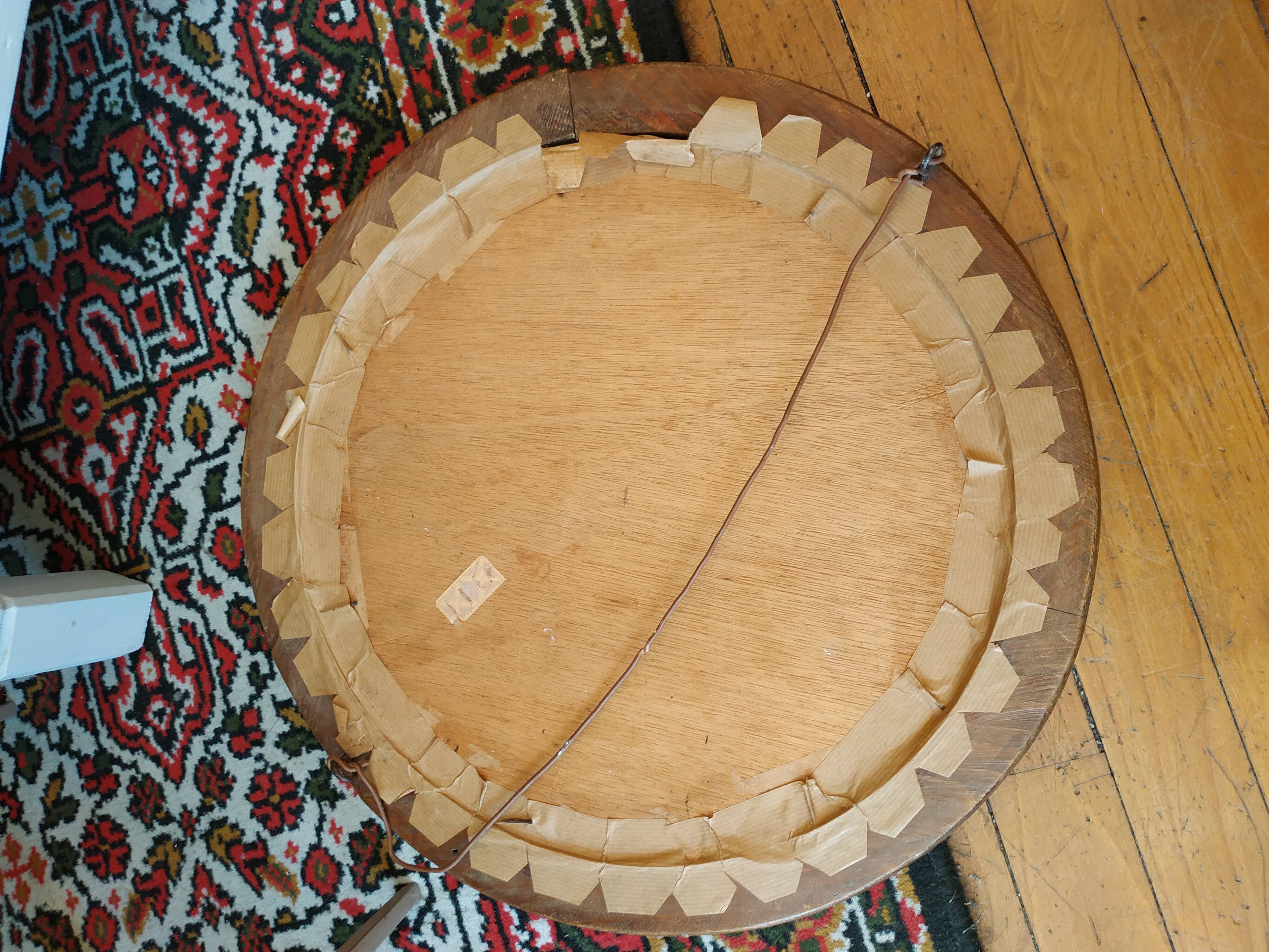 Old round mirror 47cm