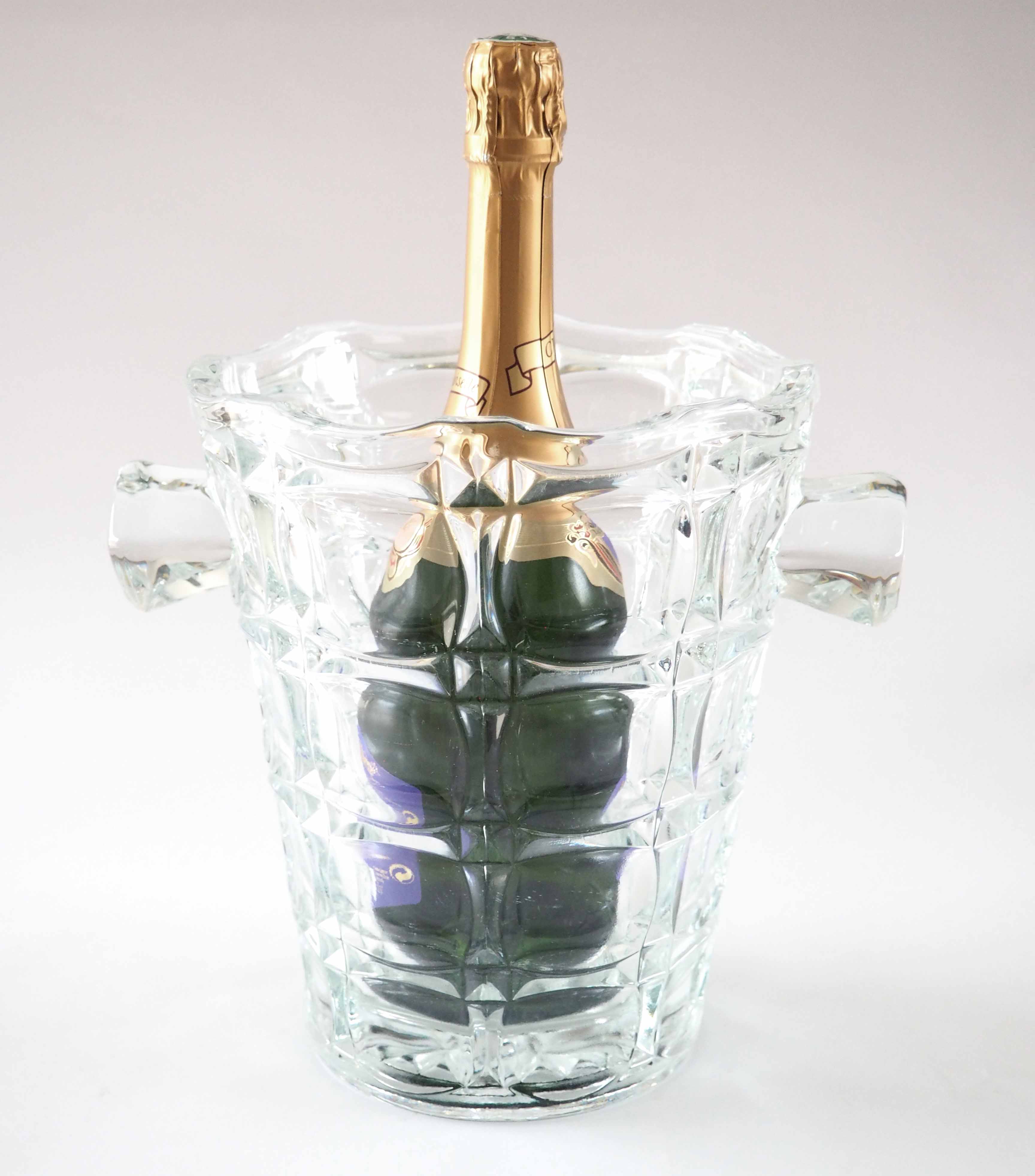 Glass champagne bucket