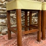 Wooden and skai stools from the 60s
