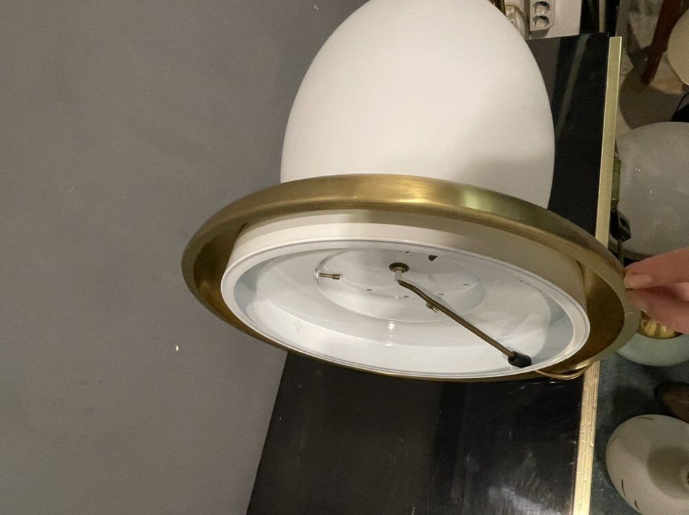 Murano Glass Egg Shaped Table Lamps, 1980s, Set of 2