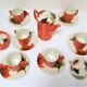 Coffee set earthenware ochre brown earth of sienna Oven King Italy vintage