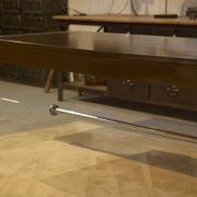 Desk design in melamine, glass and chrome 1980s