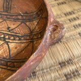 Berber dish, painted terracotta