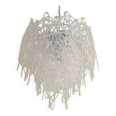 Lustre en verre de murano « ragnatela » transparent d60
