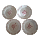 Set of 4 plates HBCM Creil-Montereau