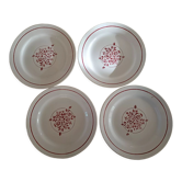 Set of 4 plates HBCM Creil-Montereau