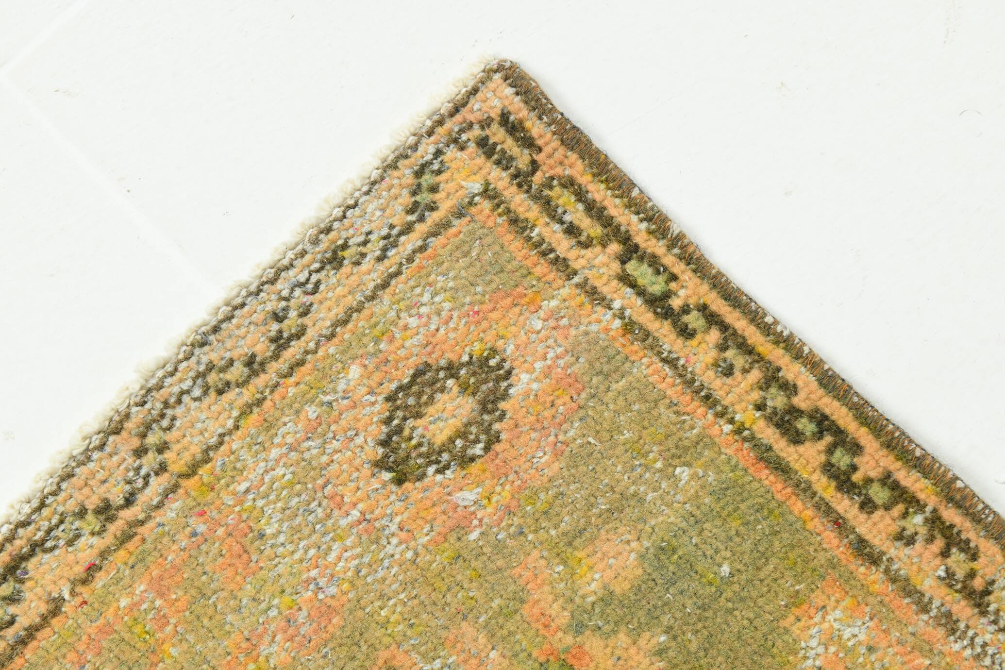 6x9 Shades Of Peach Orange Handmade Wool Oriental Turkish Rug, 180x286Cm